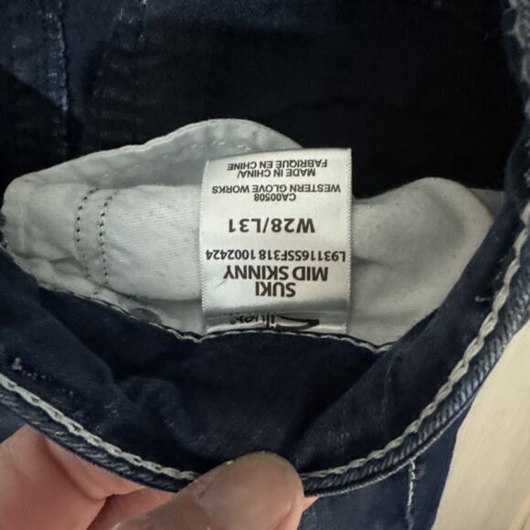 Silver Jeans Suki Skinny Dark Blue Jeans Womens Size 28/31 L - Picture 6 of 11